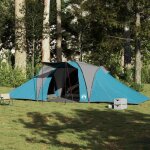 Vidaxl tente familiale  dme 6 personnes bleu impermable 4009432