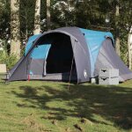 Vidaxl tente familiale  dme 6 personnes bleu impermable tente abri de camping abri de jardin tente ...