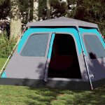 Vidaxl tente familiale  dme 6 personnes bleu libration rapide 4004234