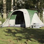 Vidaxl tente familiale  dme 6 personnes vert impermable tente abri de camping abri de jardin tente ...