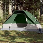 Vidaxl tente familiale � d�me 6 personnes vert imperm�able tente abri de camping abri de jardin tente ...