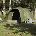 Vidaxl tente familiale  dme 6 personnes vert olive impermable tente abri de camping abri de jardin ...