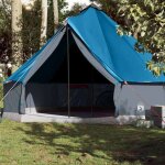 Tente familiale - vidaxl - tipi - 10 personnes - impermable - bleu