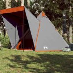 Vidaxl tente familiale tipi 6 personnes gris et orange imperm�able 4009440