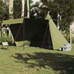 Vidaxl tente familiale tipi 8 personnes vert olive impermable tente abri de camping abri de jardin tente ...