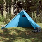 Vidaxl tente familiale tipi 7 personnes bleu imperm�able tente abri de camping abri de jardin tente de ...