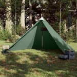 Vidaxl tente familiale tipi 7 personnes vert imperm�able tente abri de camping abri de jardin tente de ...