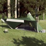 Vidaxl tente familiale tipi 8 personnes vert imperm�able tente abri de camping abri de jardin tente de ...
