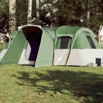 Vidaxl tente familiale tunnel 16 personnes vert impermable, tente, abri de camping, abri de jardin, ...