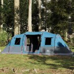 Tente familiale - vidaxl - tunnel 6 personnes - impermable - 2 chambres - e - port