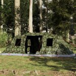 Vidaxl tente familiale tunnel 6 personnes camouflage impermable tente abri de camping abri de jardin ...
