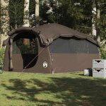 Vidaxl tente familiale tunnel 6 personnes marron impermable tente tente de jardin abri extrieur tente ...