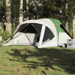 Vidaxl tente familiale tunnel 6 personnes vert impermable 4009458