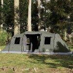 Vidaxl tente familiale tunnel 6 personnes vert olive impermable, tente, abri de camping, abri de jardin, ...