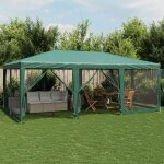 Vidaxl tente de fte avec 10 parois latrales en maille vert 6x4m pehd tente tente  baldaquin auvent ...