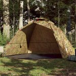 Vidaxl tente de p�che 4 personnes camouflage lib�ration rapide tente de camping tente de jardin abri ...