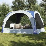 Vidaxl tente de rception belvdre avec parois latrales tonnelle de barbecue pavillon de jardin terrasse ...