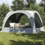 Vidaxl tente de rception belvdre avec parois tonnelle de barbecue pavillon de jardin terrasse patio ...