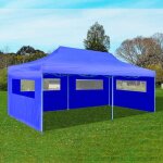 Vidaxl tente de r�ception pliable bleue 3 x 6 m