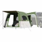 Vidaxl tente de voiture 4 personnes vert impermable 4009491