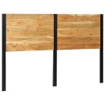Vidaxl tte de lit 160 cm bois massif dacacia et fer tte de lit  panneau tte de lit double tte de ...
