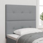 Vidaxl t�te de lit capitonn�e gris clair 80 cm tissu 3337782