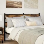 Vidaxl tête de lit chêne fumé 140 cm fer et bois dingénierie tête de lit pour lit double tête de lit ... Vidaxl tête de lit chêne fumé 140 cm fer et bois dingénierie tête de lit pour lit double tête de lit ...