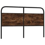 Vidaxl tête de lit chêne fumé 160 cm acier et bois dingénierie 4100244 Vidaxl tête de lit chêne fumé 160 cm acier et bois dingénierie 4100244