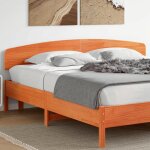 Vidaxl tte de lit cire marron 180 cm bois massif de pin 842493