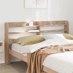 Vidaxl tte de lit avec tagres 135 cm bois massif de pin tte de lit en bois tte de lit avec rangement ...