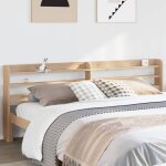 Vidaxl tte de lit avec tagres 180 cm bois massif de pin tte de lit en bois tte de lit avec rangement ...