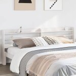 Vidaxl tte de lit avec tagres blanc 200 cm bois massif de pin tte de lit en bois tte de lit avec ...