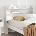 Vidaxl t�te de lit avec �tag�res blanc 75 cm bois massif de pin t�te de lit en bois t�te de lit avec ...