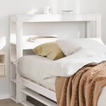 Vidaxl t�te de lit avec �tag�res blanc 90 cm bois massif de pin t�te de lit en bois t�te de lit avec ...