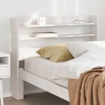 Vidaxl tte de lit avec tagres blanc 90 cm bois massif de pin, tte de lit en bois, tte de lit avec ...