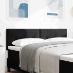 Vidaxl t�te de lit led capitonn�e noire 72 cm velours 3338131
