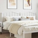 Vidaxl tte de lit mtal blanc 180 cm 373874