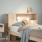 Vidaxl tte de lit avec rangement 100 cm bois massif de pin tte de lit en bois tte de lit avec rangement ...
