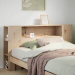 Vidaxl tte de lit avec rangement 120 cm bois massif de pin tte de lit en bois tte de lit avec rangement ...