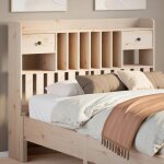 Vidaxl tête de lit avec rangement 135 cm bois massif de pin 855514 Vidaxl tête de lit avec rangement 135 cm bois massif de pin 855514