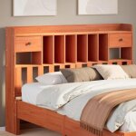Vidaxl tête de lit avec rangement cire marron 160cm bois massif de pin 855507 Vidaxl tête de lit avec rangement cire marron 160cm bois massif de pin 855507