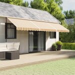 Vidaxl tissu de remplacement pour auvent rayures multicolores 6x3 m 367742
