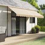 Vidaxl tissu de remplacement pour auvent voile d?ombrage impermable toile de store jardin patio terrasse ...