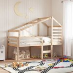 Vidaxl toit de lit pour enfants 198x97x113 cm bois de pin massif toit de lit baldaquin de lit pour enfant ...