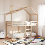 Vidaxl toit de lit pour enfants 203x955x142 cm bois de pin massif toit de lit baldaquin de lit pour enfant ...