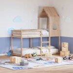 Vidaxl toit de lit pour enfants 60x99x1395 cm bois de pin massif toit de lit baldaquin de lit pour enfant ...