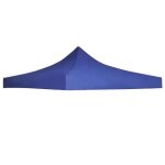 Toit de tente de rception - vidaxl - 3 x 3 m - bleu - oxford rsistant aux intempries - fixation rapide ...