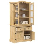 Vidaxl vitrine en verre corona 100x485x179 cm bois massif de pin armoire armoire avec portes vitrées ... Vidaxl vitrine en verre corona 100x485x179 cm bois massif de pin armoire armoire avec portes vitrées ...