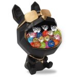 Vide - poche d�co chien noir et son assortiment de 20 chocolats lindor de lindt id�e cadeau originale ...