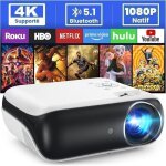 Retroprojecteur videoprojecteur 4k bluetooth 5. 1 1080p full hd180 projecteur pour extrieur / maison ...